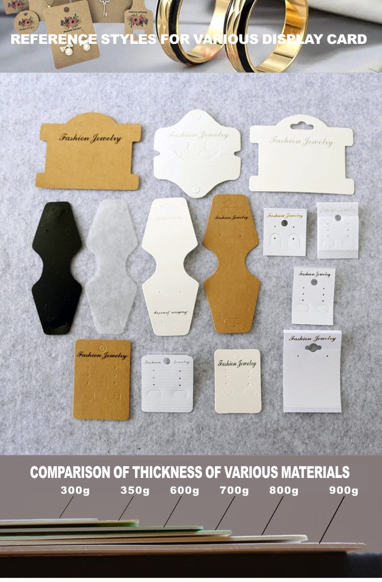 Custom Printed Logo Accessories Display Card – Jewelry & Retail Hang Tags