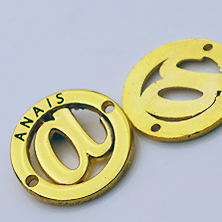 Custom Logo Garment Metal Label Tag | Branded Metal Tags for Clothing, Denim & Leather Goods