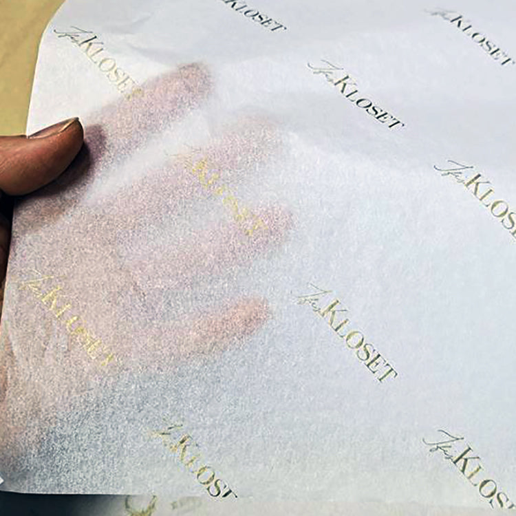 Custom Printed Logo Packaging Tissue Paper | Branded Wrapping for Retail & Gift Boxes