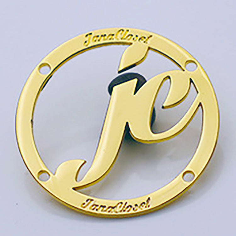 Custom Logo Garment Metal Label Tag | Branded Metal Tags for Clothing, Denim & Leather Goods