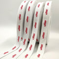 Custom Printed Logo Garment Cotton Tape Webbing | Branded Cotton Twill Tape for Apparel & Packaging