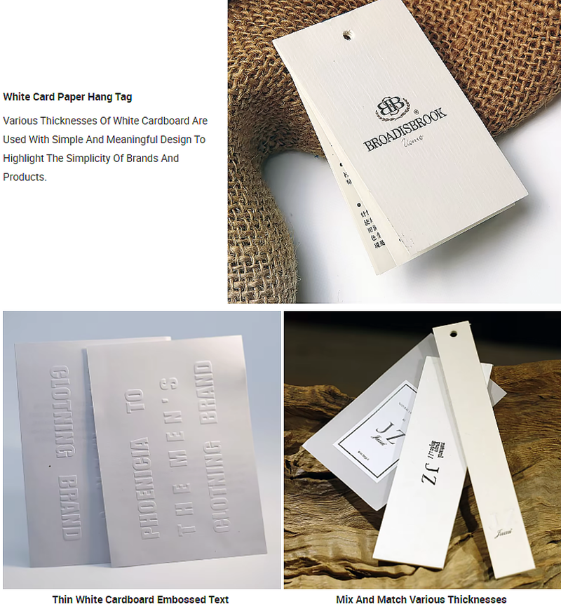 Custom Black Cardstock Hang Tag with 3D Rubber Logo – Dimensional Brand Emblem on Card