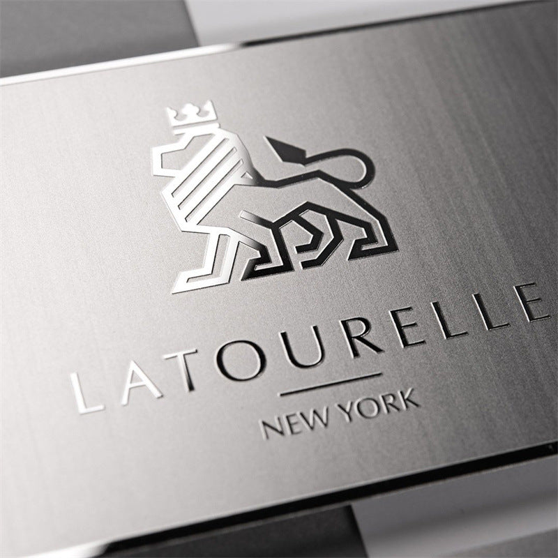 Silver Brushed Metal Business Cards