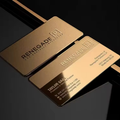 Gold Mirror Metal Business Cards