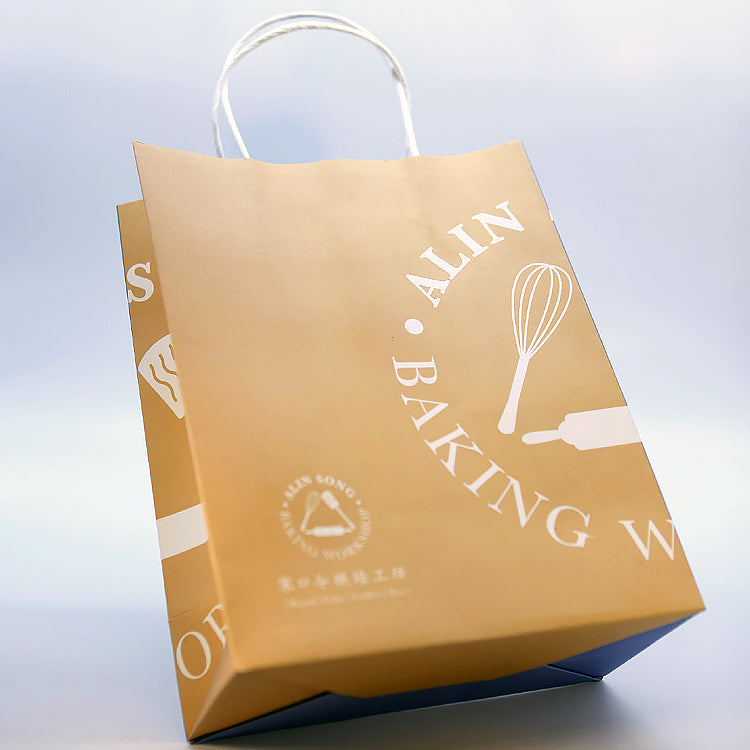 Custom Kraft Paper Cotton Handle Shopping Bag