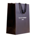 Custom Black Matte Shopping Paper Bag