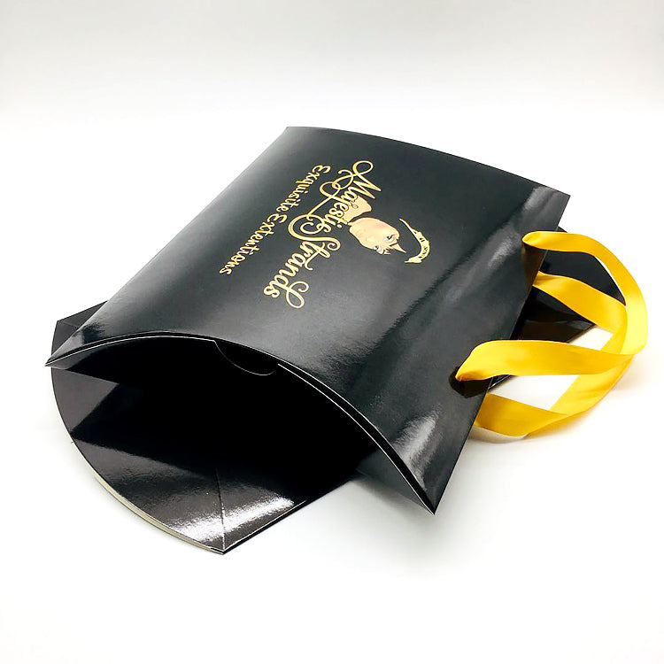 Custom Black Matte Shopping Paper Bag