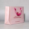 Custom Pink Ribbon Handle Paper Bag