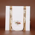 Custom White Gold Ribbon Shopping Bag