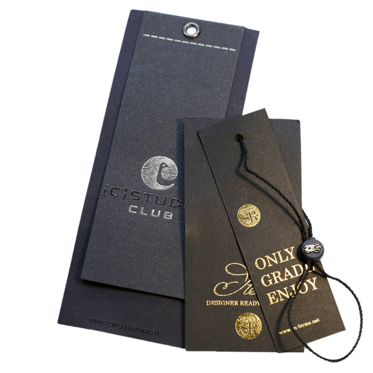 Custom Holographic Metal Hang Tag – Iridescent Film with Embossed Text & Die-Cut Medallion
