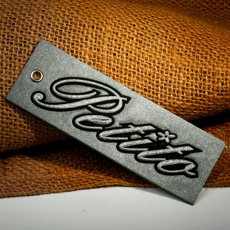 Custom Hot Stamping Letterpress Denim Hang Tag – Cotton Fiber Card & Double-Sided Print