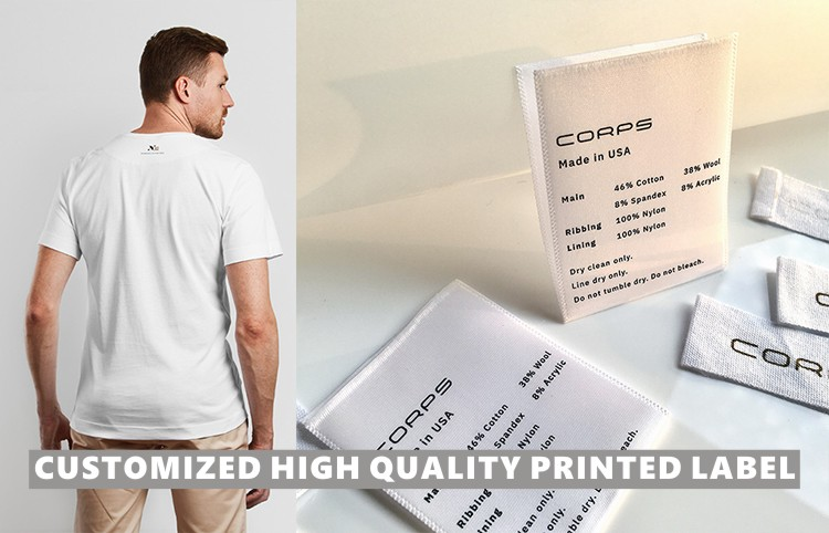 Custom Clothing Logo Printed Label – Woven & Satin Garment Labels