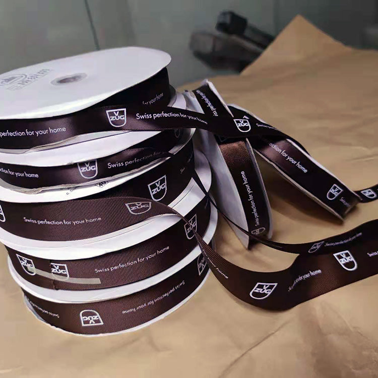 Custom Printed Logo Packaging Silk Ribbon | Branded Satin Ribbon for Gift Boxes & Retail Packaging