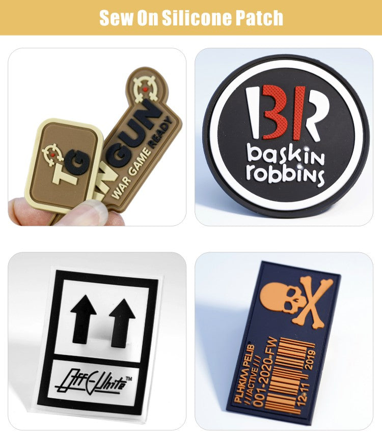 Custom Clothing Silicone Rubber Patches – 2D & 3D PVC Brand Patches
