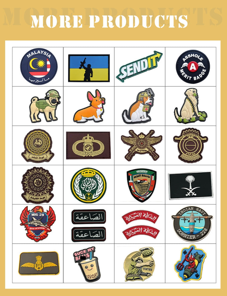 Custom Clothing Silicone Rubber Patches – 2D & 3D PVC Brand Patches