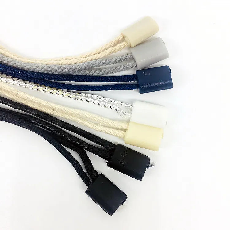 Twisted cords in assorted colors with plastic square and barrel locks