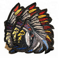 Custom Native American Chief Headdress Embroidered Woven Patch