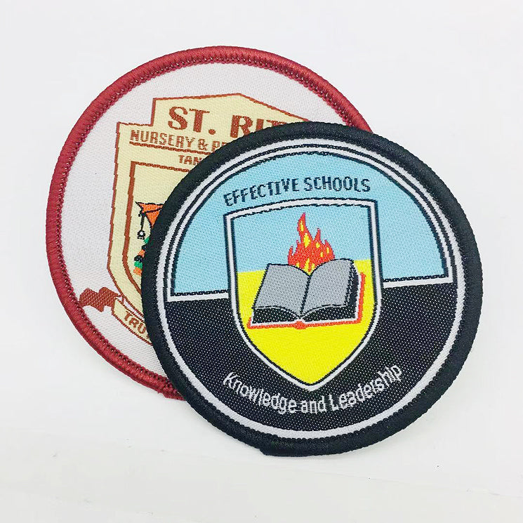 Custom Catholic School Emblem Embroidered Woven Patch