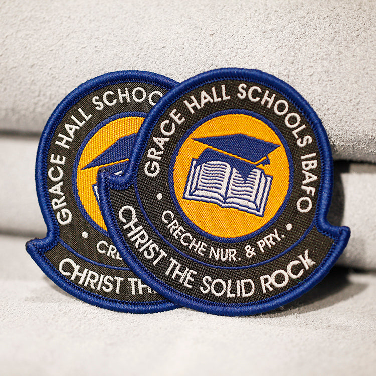 Custom School Crest Embroidered Woven Patch