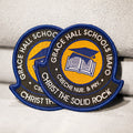 Custom School Shield Crest Embroidered Woven Patch – Threshold Schools