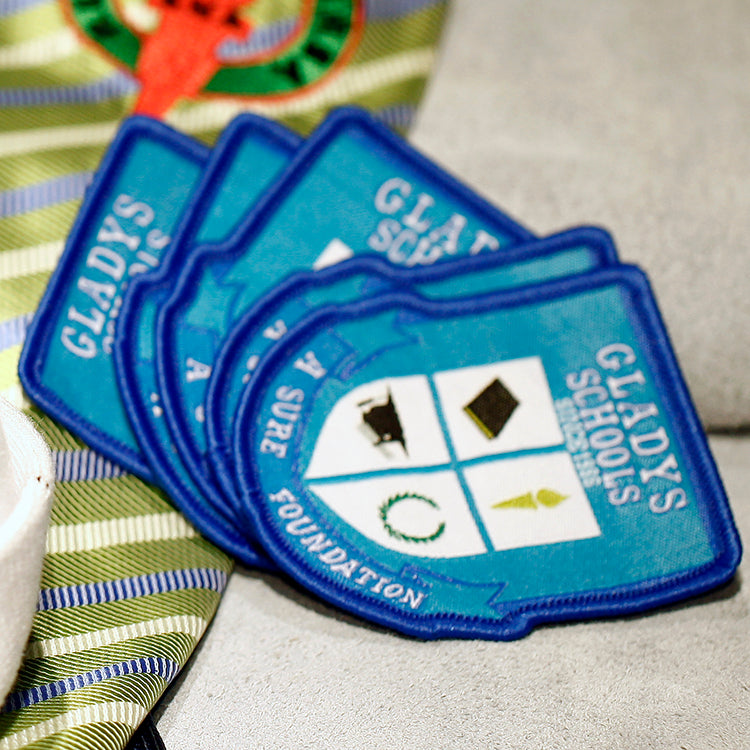 Custom School Crest Embroidered Woven Patch