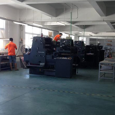 Printing workshop with large production machines