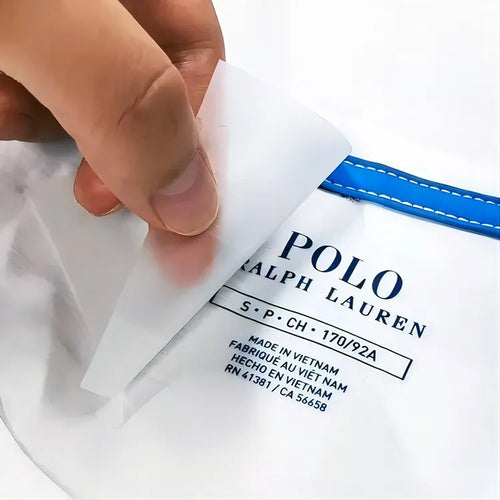 Skin-friendly apparel neck transfer peeled on white garment
