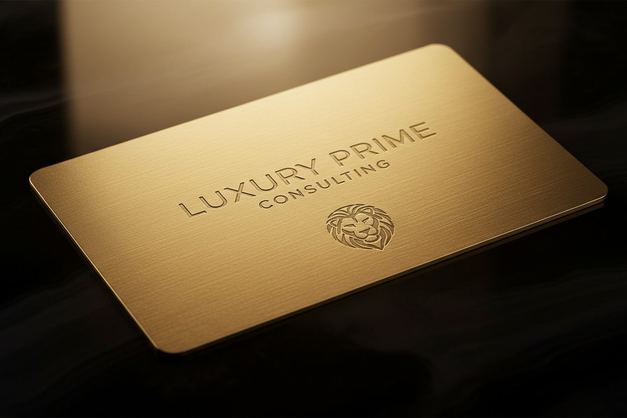 Gold Mirror Metal Business Cards