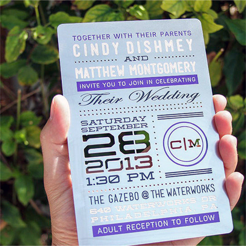 Custom Metal Event Invitation Cards