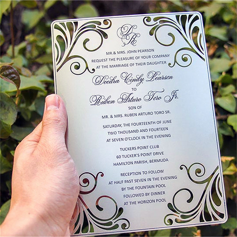 Custom Metal Event Invitation Cards