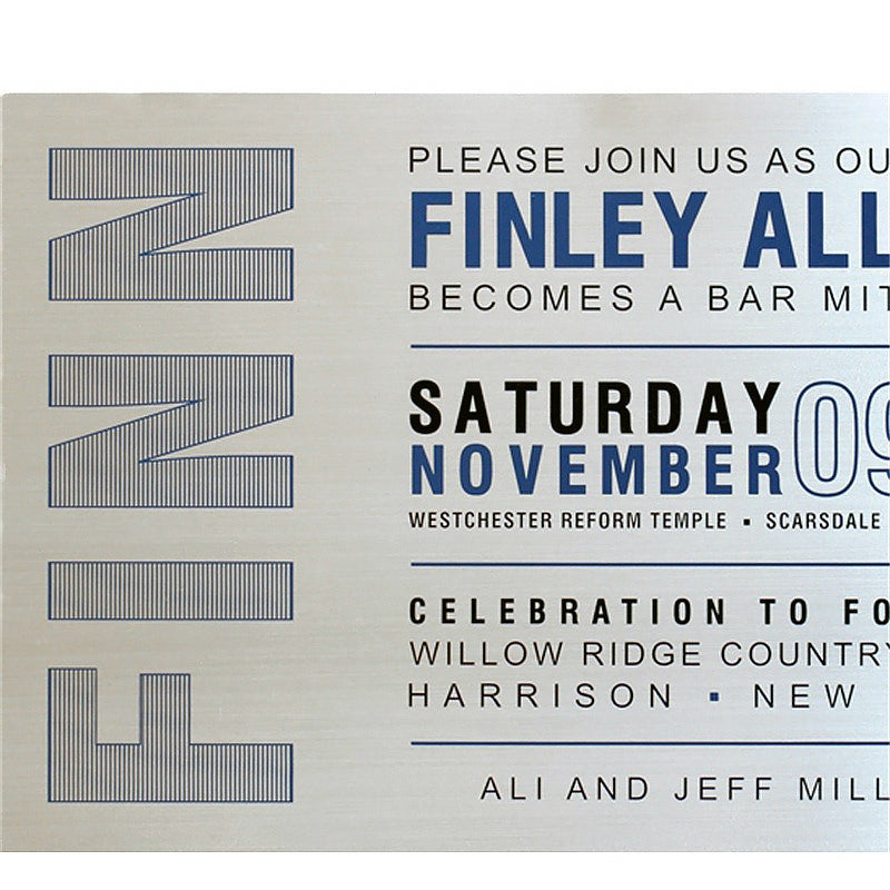 Custom Metal Event Invitation Cards