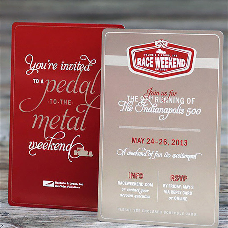 Custom Metal Event Invitation Cards
