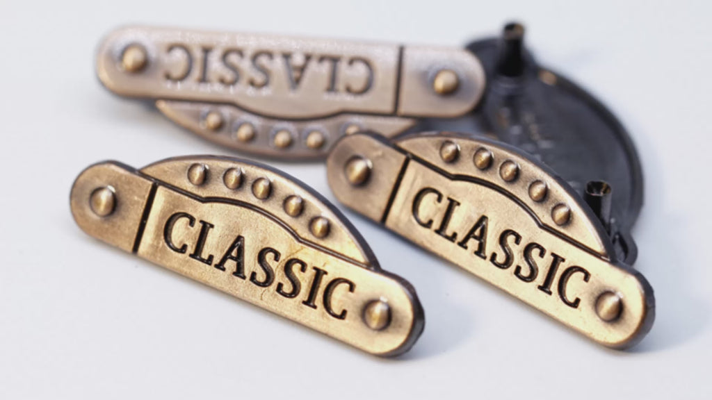 Custom Logo Garment Metal Label Tag | Branded Metal Tags for Clothing, Denim & Leather Goods