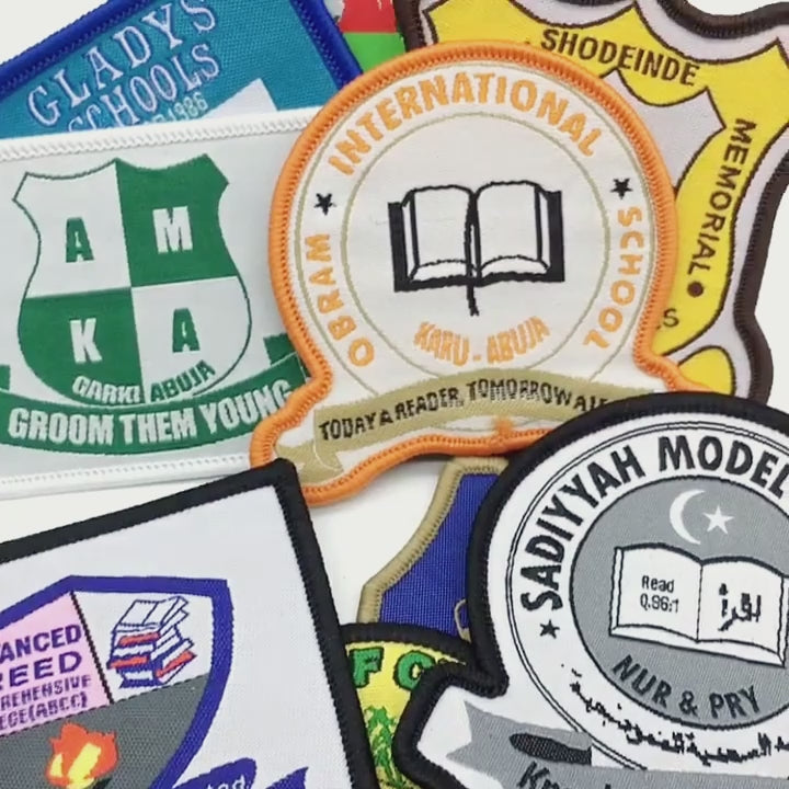 Custom Catholic School Emblem Embroidered Woven Patch